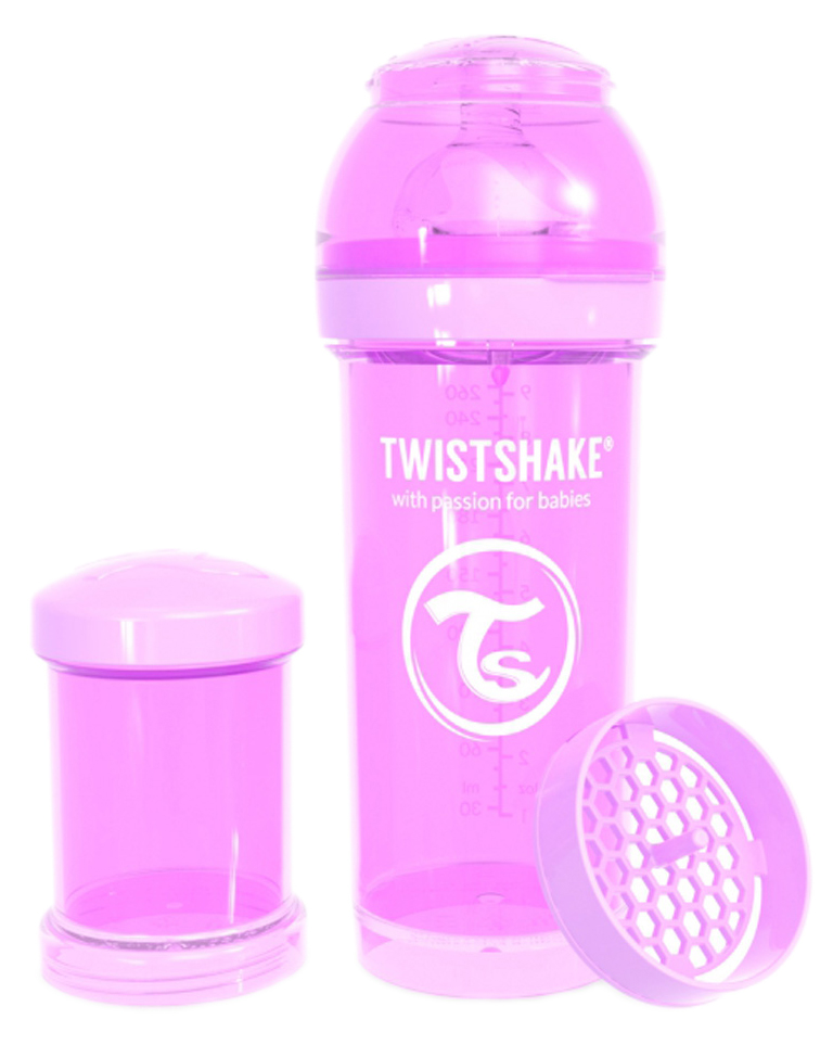 фото Антиколиковая бутылочка twistshake для кормления фиолетовый pastel purple 260 мл