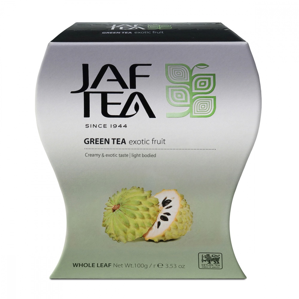 фото Чай jaf tea green tea exotic fruit зеленый с саусепом 100 г