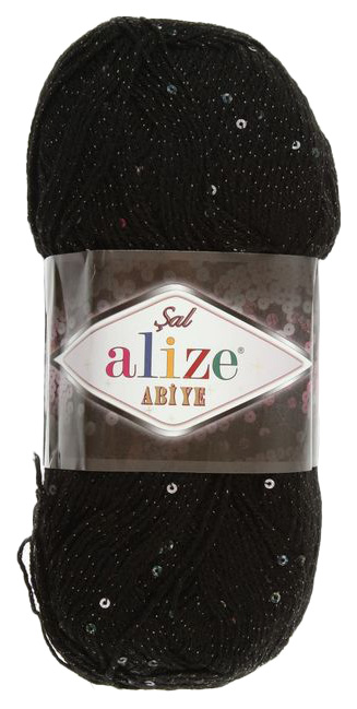 

Пряжа Alize 2627078 Sal abiye 60 черный, Sal abiye