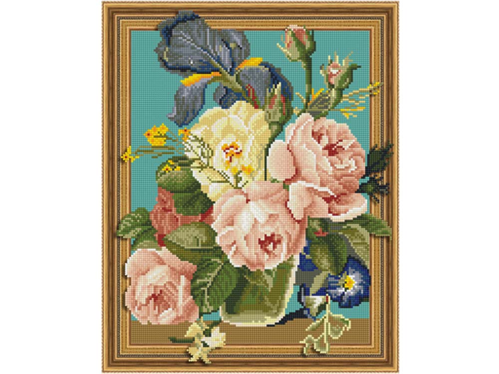 

Алмазная вышивка Molly Утренние пионы, 40x50 см, Утренние пионы