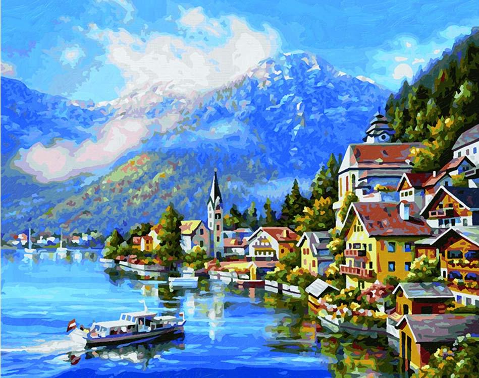 

Картина по номерам Schipper Озеро Хальштеттер, 40x50, Озеро хальштеттер
