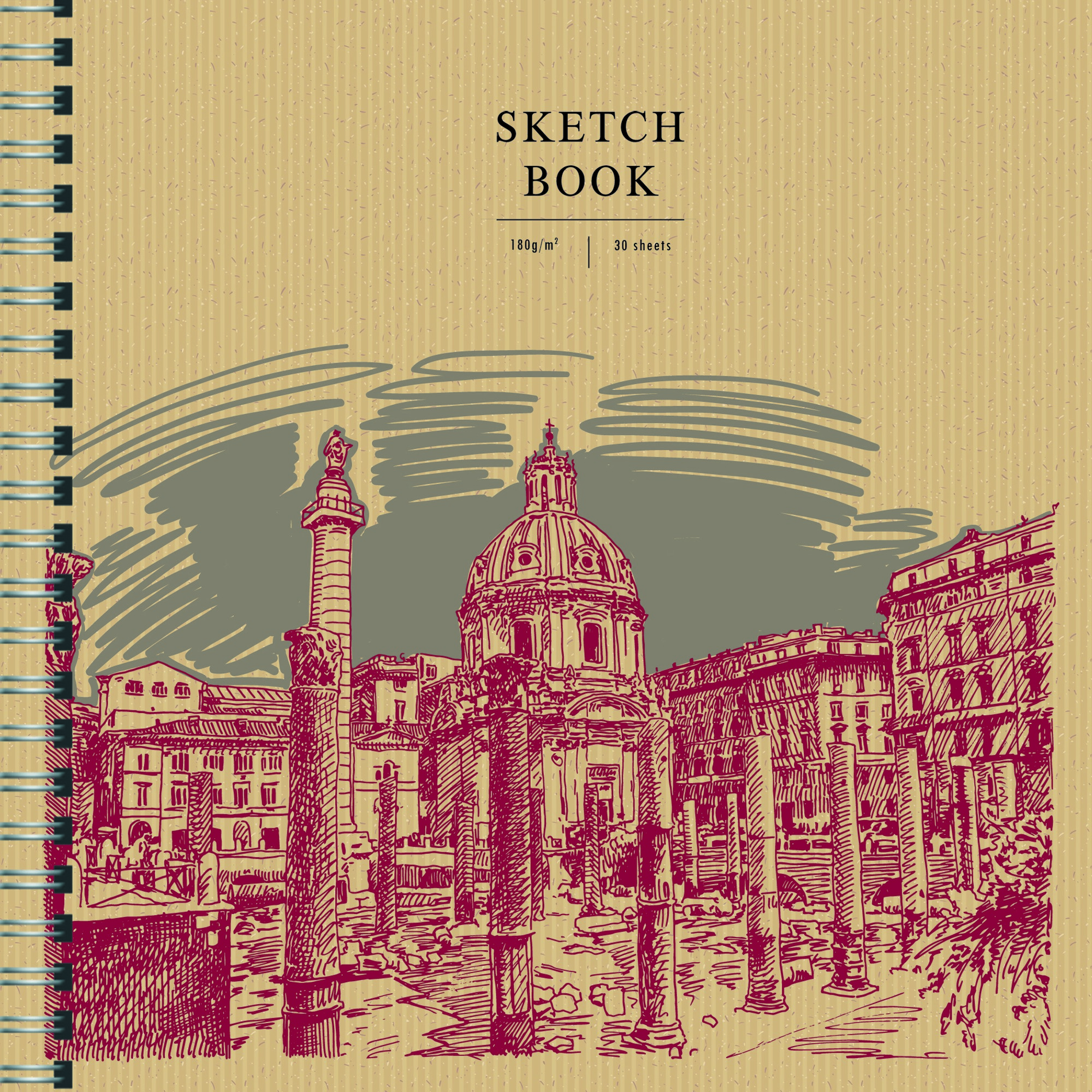 

Скетчбук DRAFT and CRAFT (195х195 мм, 30л, 180 г/м, спираль),Paper Art,ТСК304804