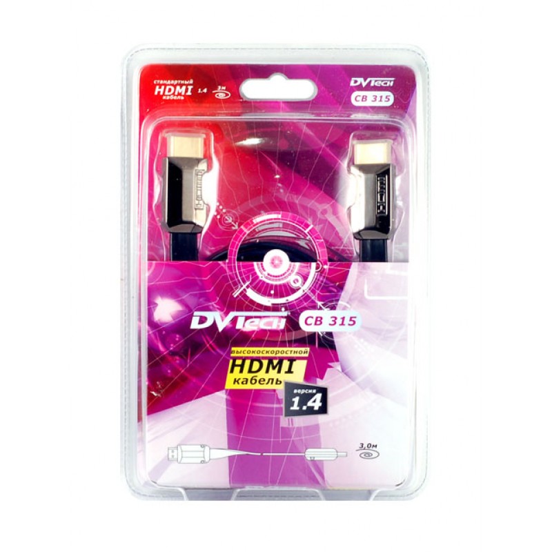 фото Кабель dvtech hdmi - hdmi, 3м black (cb315)