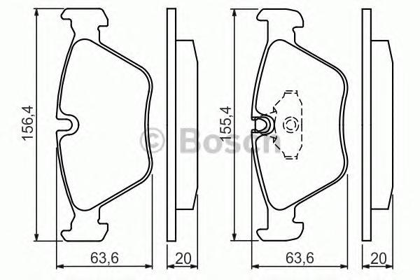 

Комплект тормозных колодок BOSCH 0986494007