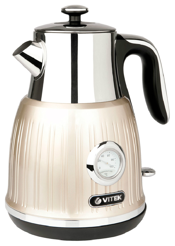Чайник электрический VITEK VT-7067 1.6 л бежевый фен vitek vt 2249 velvet