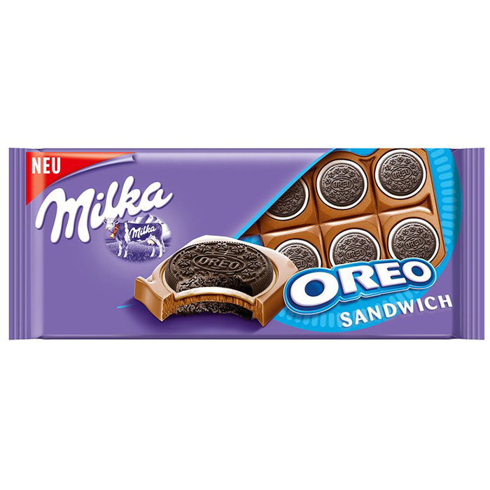 

Шоколад Milka oreo sandwich 92 г