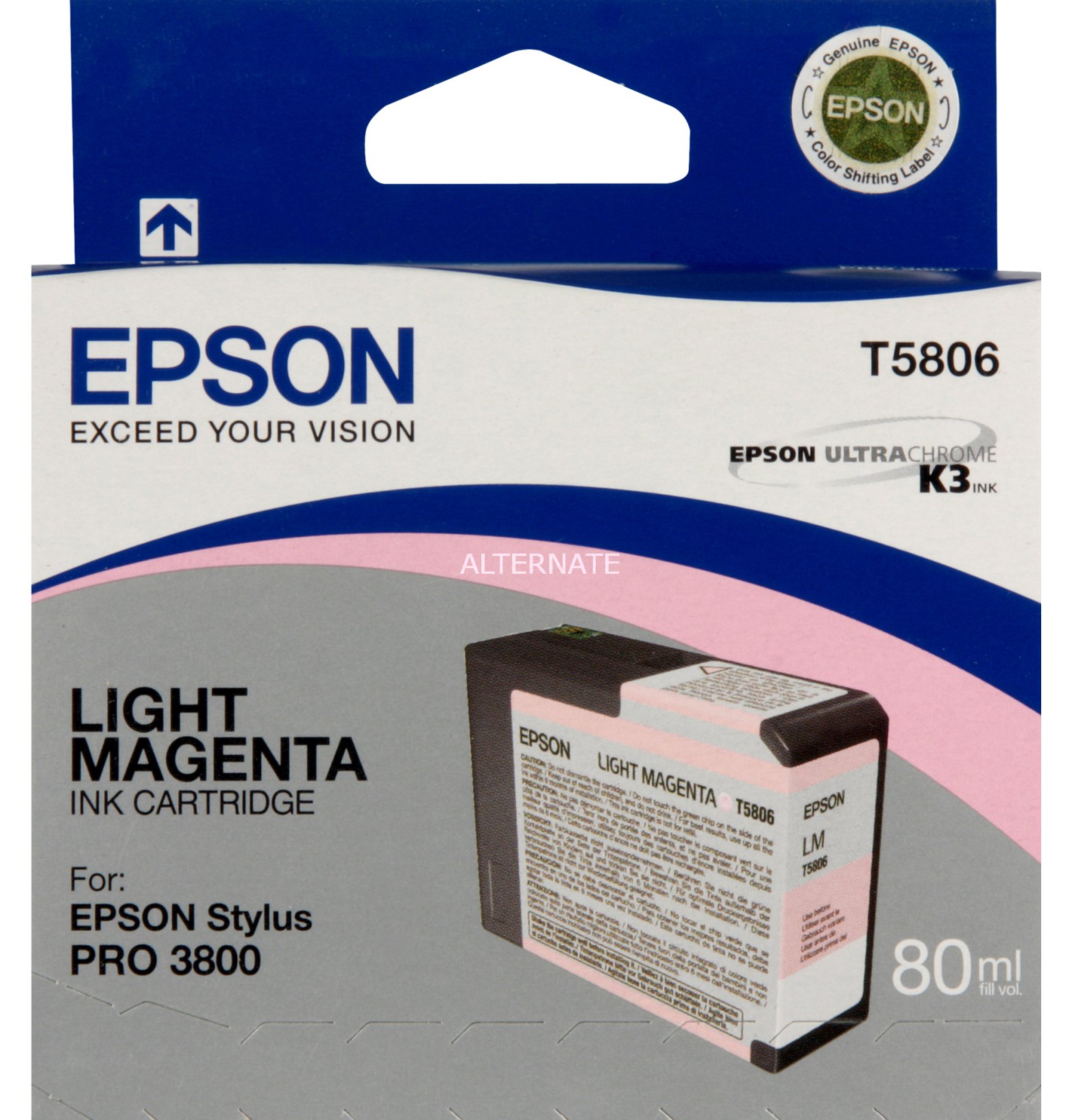 Картридж для струйного принтера Epson T5806 (C13T580600) светло-пурпурный, оригинал