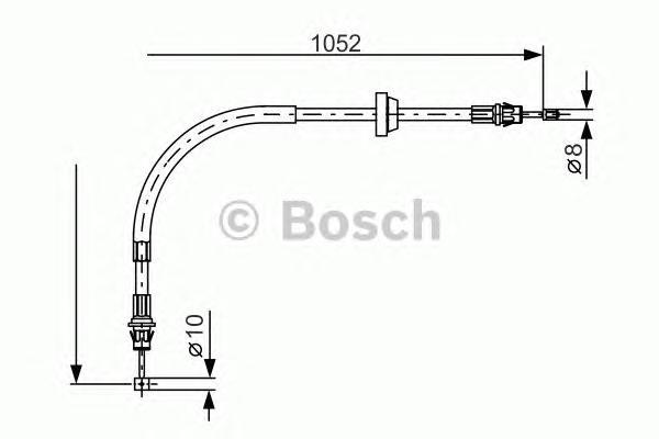 фото Трос cтояночного тормоза bosch 1987477186