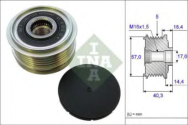

Шкив генератора Ina 535018710
