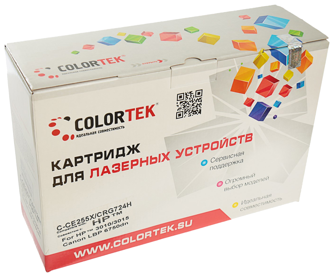 фото Картридж для лазерного принтера colortek ce255x черный