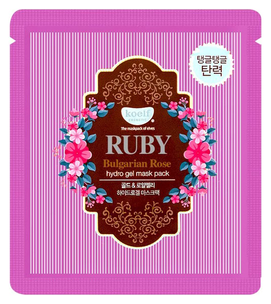 фото Маска для лица koelf ruby & bulgarian rose hydrogel mask pack 30 г