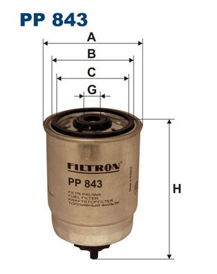 фото Фильтр топливный filtron pp843