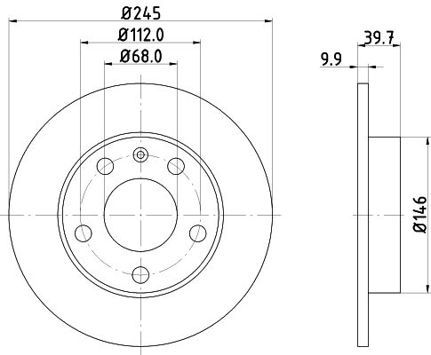 фото Тормозной диск hella pagid 8dd 355 107-541