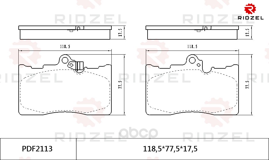 Тормозные колодки RIDZEL передние дисковые PDF2313