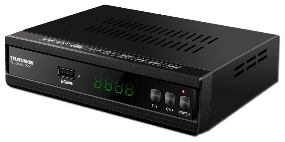 

DVB-T2 приставка Telefunken TF-DVBT227 Black, TF-DVBT227