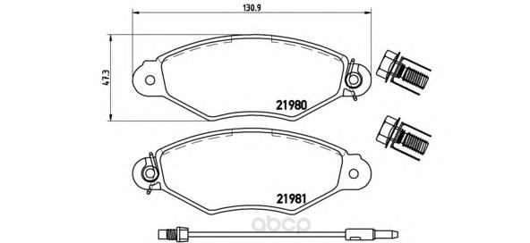 

Тормозные колодки brembo дисковые P68042