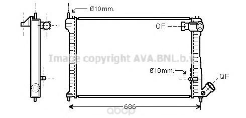 фото Радиатор охлаждения двигателя ava cn2101