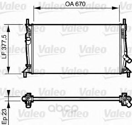 Радиатор охлаждения двигателя Valeo 734320