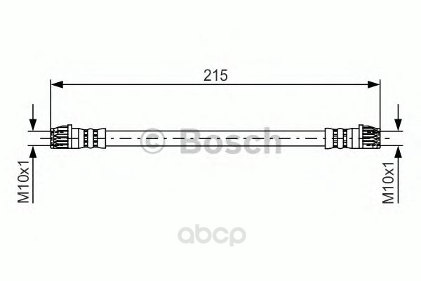 фото Шланг тормозной системы bosch 1987481396 задний