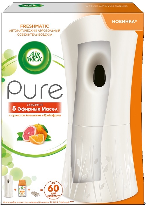 

Освежитель воздуха Air Wick freshmatic со сменным баллоном апельсин-грейпфрут 250 мл