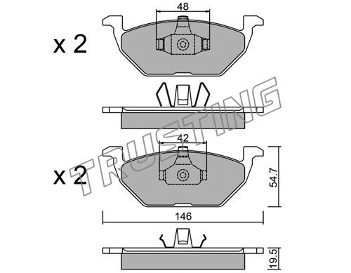 

Тормозные колодки TRUSTING дисковые 2201