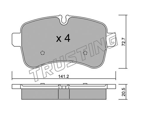 

Тормозные колодки TRUSTING дисковые 7270