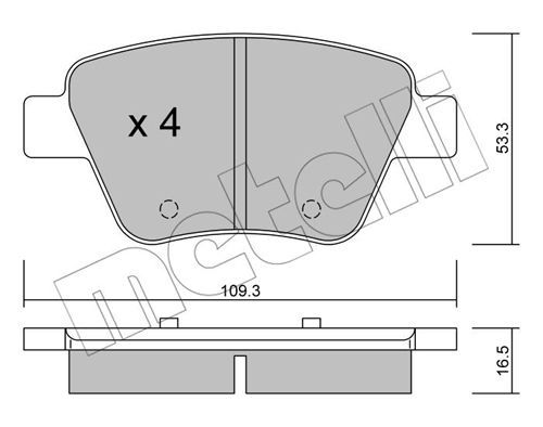 

Тормозные колодки METELLI дисковые 2208890