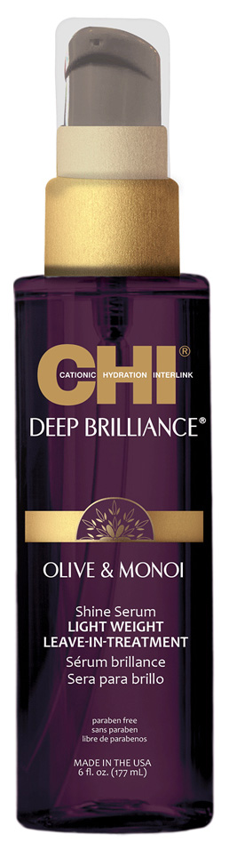 Сыворотка для волос CHI Deep Brilliance Olive & Monoi Shine Serum 177 мл сыворотка бустер для мгновенного и глубокого увлажнения deep xpress moist serum 5035p 50 мл