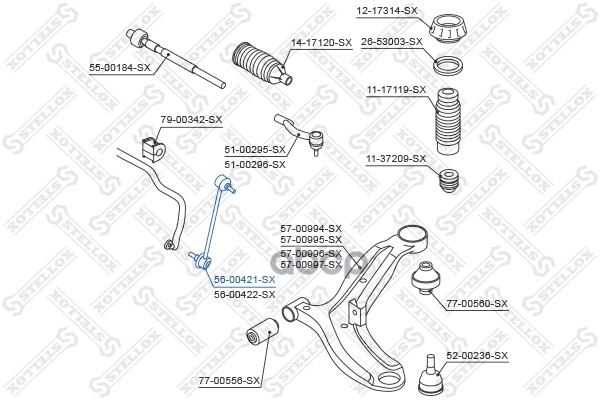 фото Стойка стабилизатора stellox 5600421sx