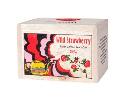 Чай весовой черный Ти Тэнг Wild Strawberry O.P. в деревянном сундучке 50 г