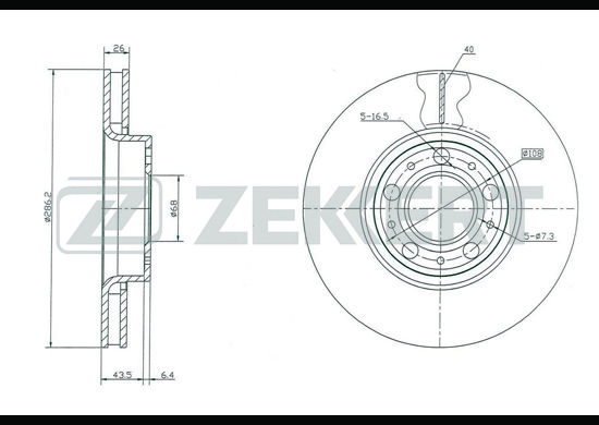 

Тормозной диск ZEKKERT BS-5270