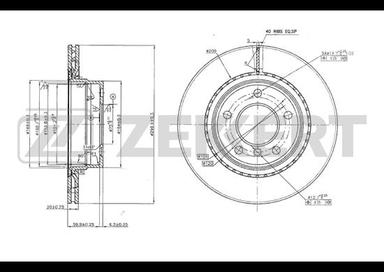 фото Тормозной диск zekkert bs-5609