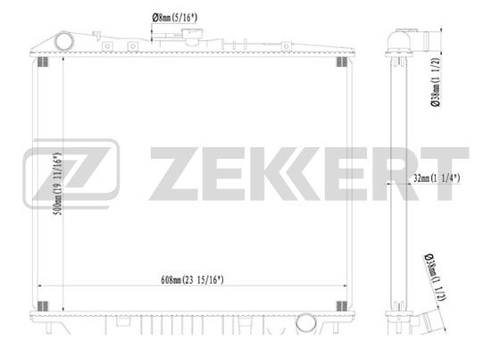 

Радиатор охлаждения двигателя ZEKKERT MK-1219