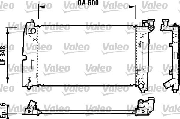 

Радиатор охлаждения двигателя VALEO 734199