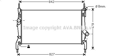 

Радиатор охлаждения двигателя AVA QUALITY COOLING FDA2405