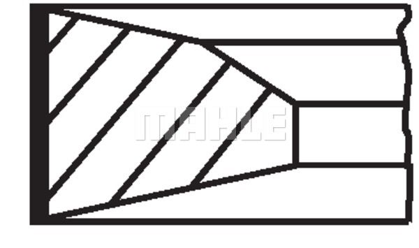 

Комплект поршневых колец MAHLE 038 38 N0