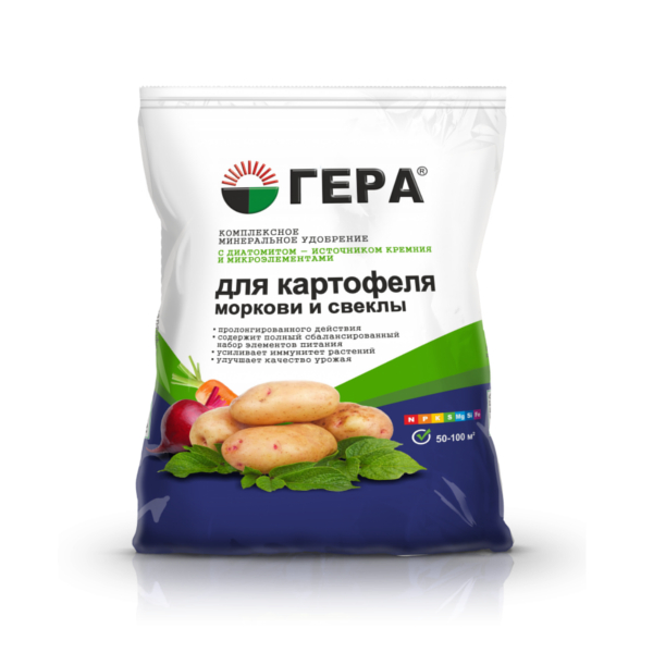 

Минеральное удобрение комплексное Гера картофель, морковь, свекла 15336 0,9 кг