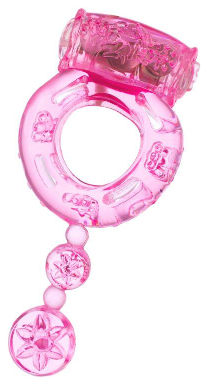 фото Эрекционное кольцо toyfa с хвостом розовый