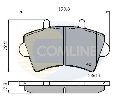 фото Комплект тормозных колодок, дисковый тормоз comline cbp01035