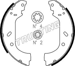 

Комплект тормозных колодок TRUSTING 034.098