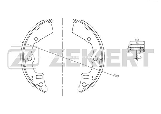 

Комплект тормозных колодок ZEKKERT BK-4258