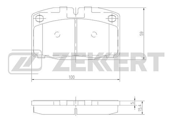 фото Комплект тормозных колодок, дисковый тормоз zekkert bs-2345