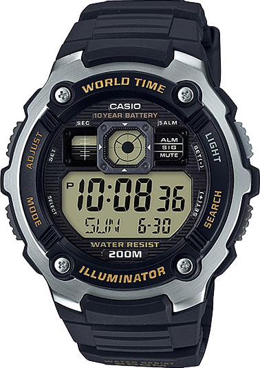 фото Наручные часы электронные мужские casio illuminator collection ae-2000w-9a