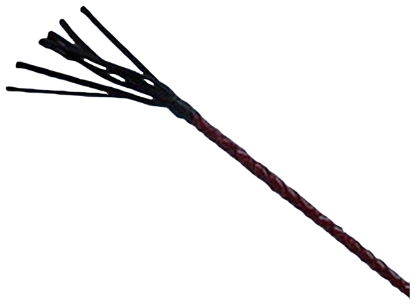 Стек Podium плетеный короткий с наконечником в виде кисточки 70 см красный