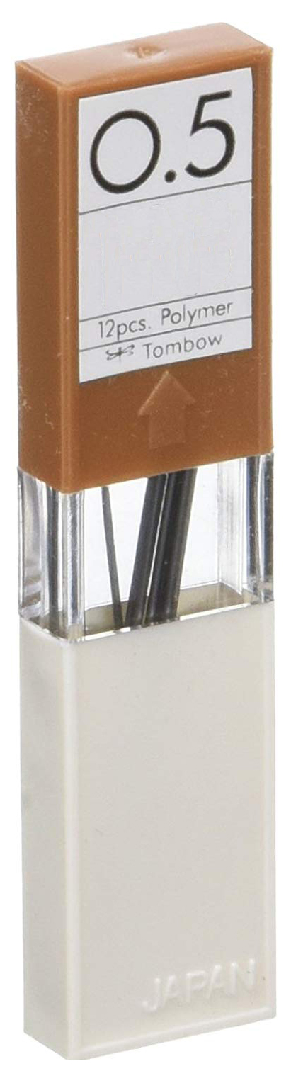 фото Грифели для механических карандашей tombow "mono", 0,5 мм, f, 12 штук