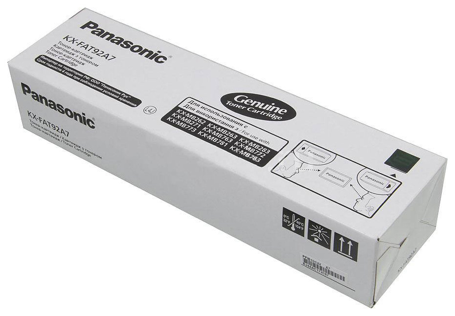 

Картридж для лазерного принтера Panasonic KX-FAT92A7, черный, оригинал, KX-FAT92A7