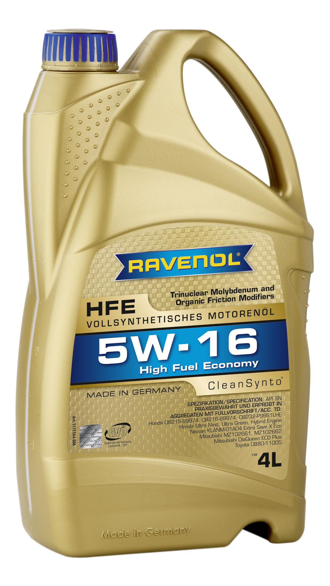 фото Моторное масло ravenol high fuel economy hfe sae 5w-16 4л