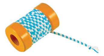 Жевательная игрушка для кошек Petstages Орка мята, каучук, желтый, оранжевый, синий, 6 см