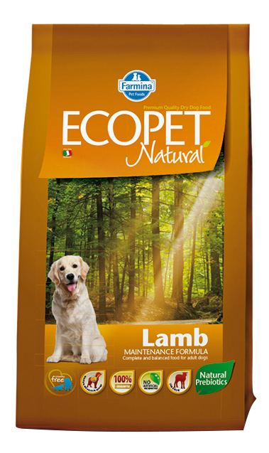 фото Сухой корм для собак farmina ecopet natural medium, ягненок, 2,5кг