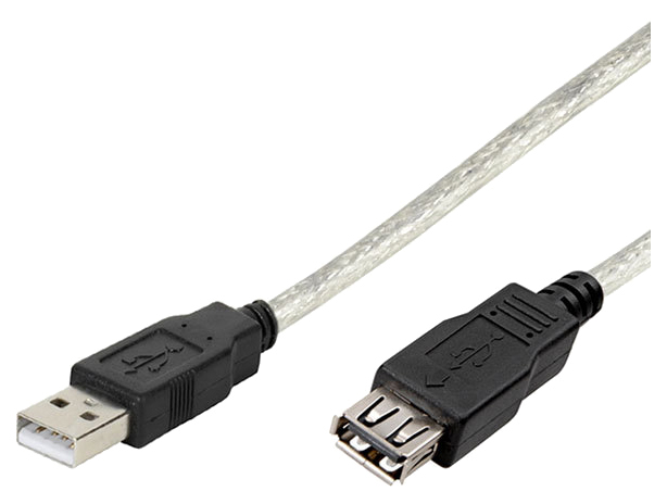 фото Кабель vivanco usb a-usb a, m-f 1,8м transparent (45232)